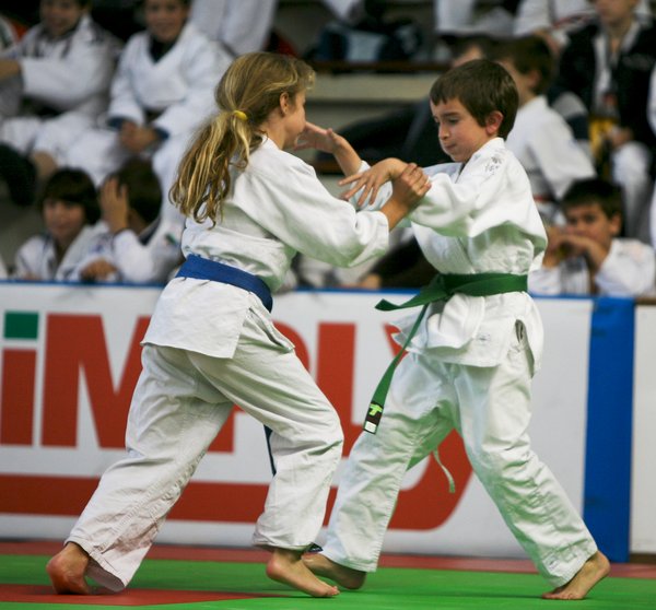 zwei junge Judoka