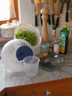 Zutaten für den grünen Salat